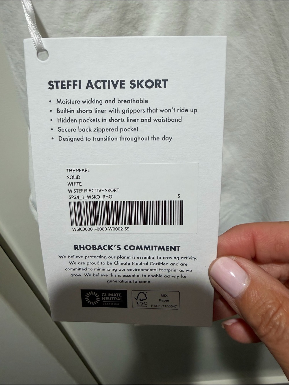Rhoback White Steffi Active Skort - Picture 3 of 6